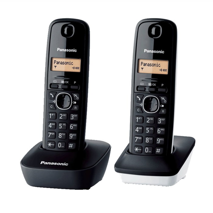 Panasonic KX-TG1612SP1 Pack Duo Teléfono Inalámbrico Negro Panasonic KX-TG1612SP1 Pack Duo Teléfono Inalámbrico Negro